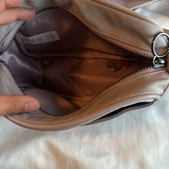 Camera bag- pink nylon and leather - Picture 3 of 5